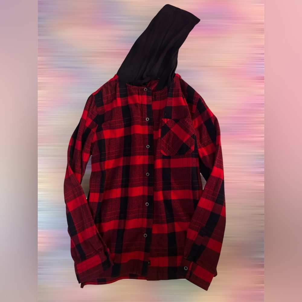 Art Class Button Down Hoodie Flannel